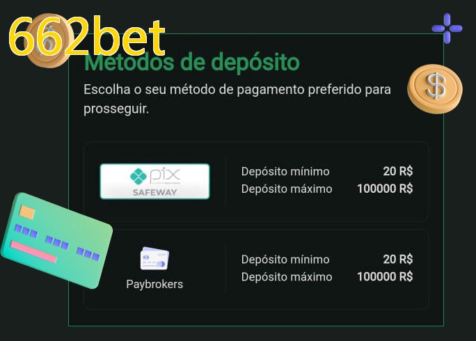 O cassino 662betbet oferece uma grande variedade de métodos de pagamento