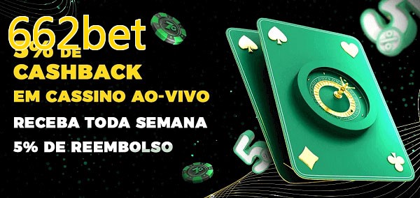 Promoções do cassino ao Vivo 662bet